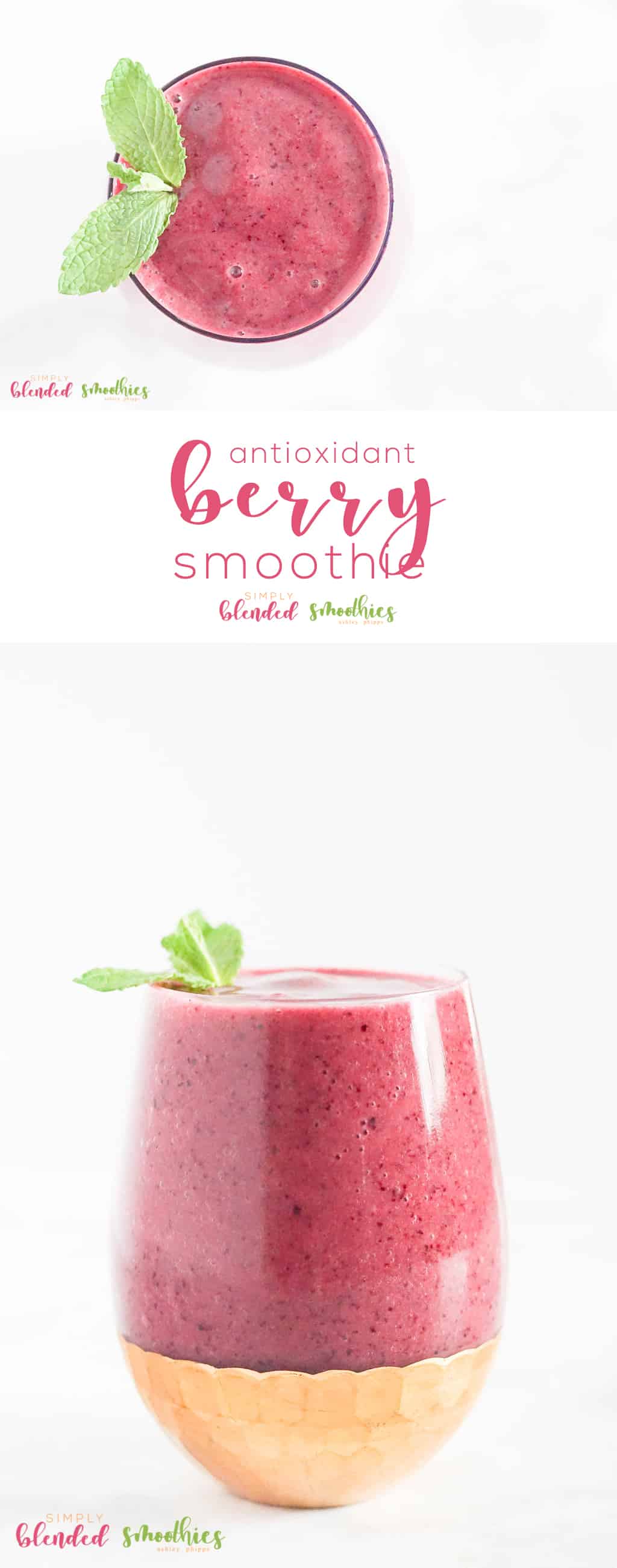 Antioxidant Berry Smoothie Recipe -A Delicious Berry Healthy Smoothie That Is High In Antioxidants