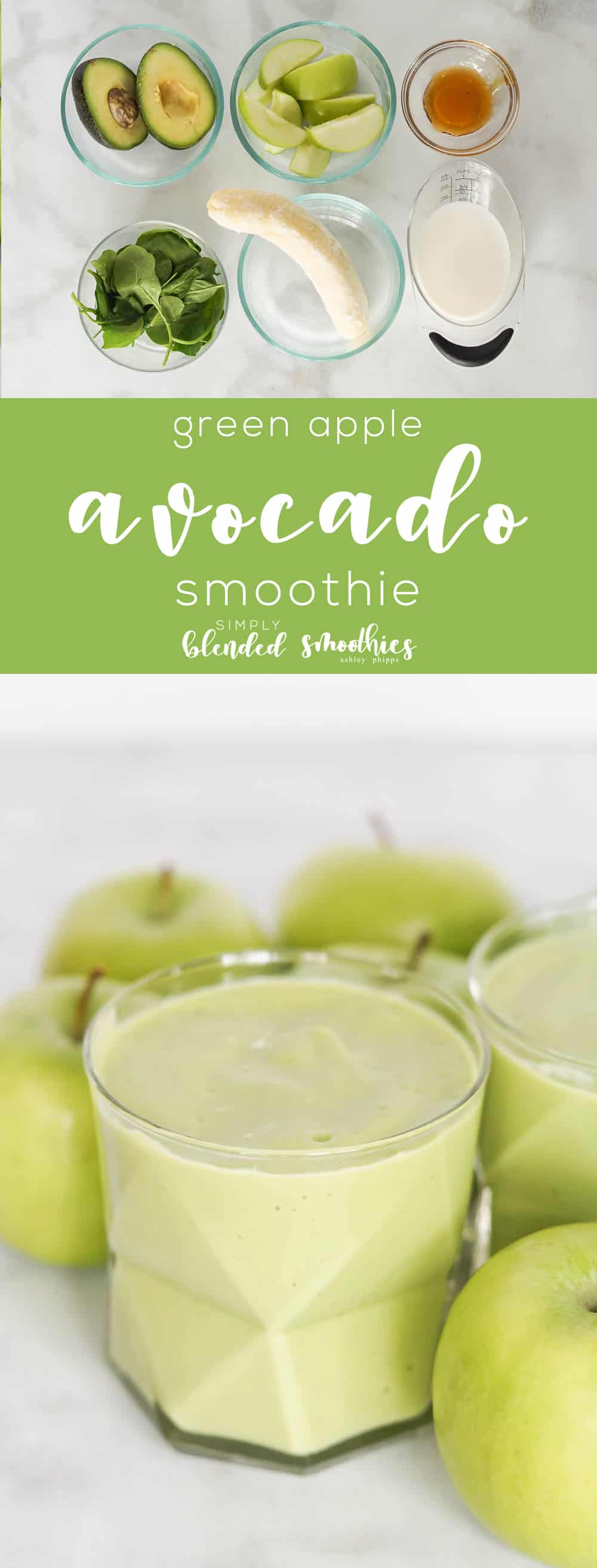 Green Apple And Avocado Smoothie - This Deliciously Smooth And Tart Smoothie