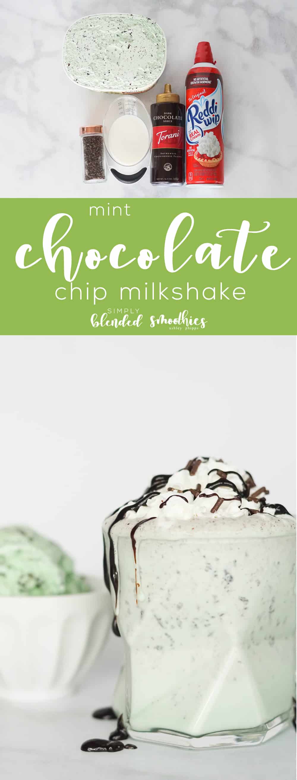 Mint Chocolate Chip Milkshake - So Much Better Than A Shamrock Shake And Easy To Make At Home