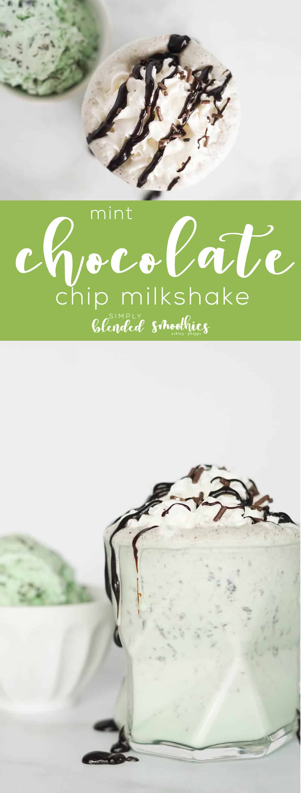 Mint Chocolate Chip Milkshake - The Yummiest Shake Ever - So Much Better Than A Shamrock Shake