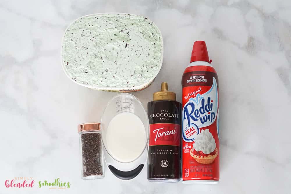 Mint Chocolate Chip Shake Ingredients