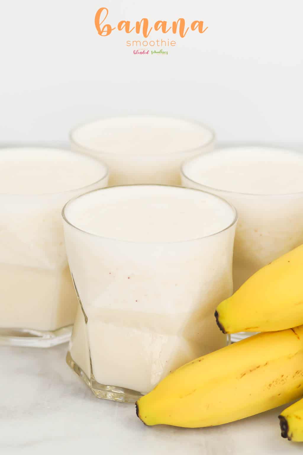 Smoothie Made With Bananas In Glass With Bananas On The Side