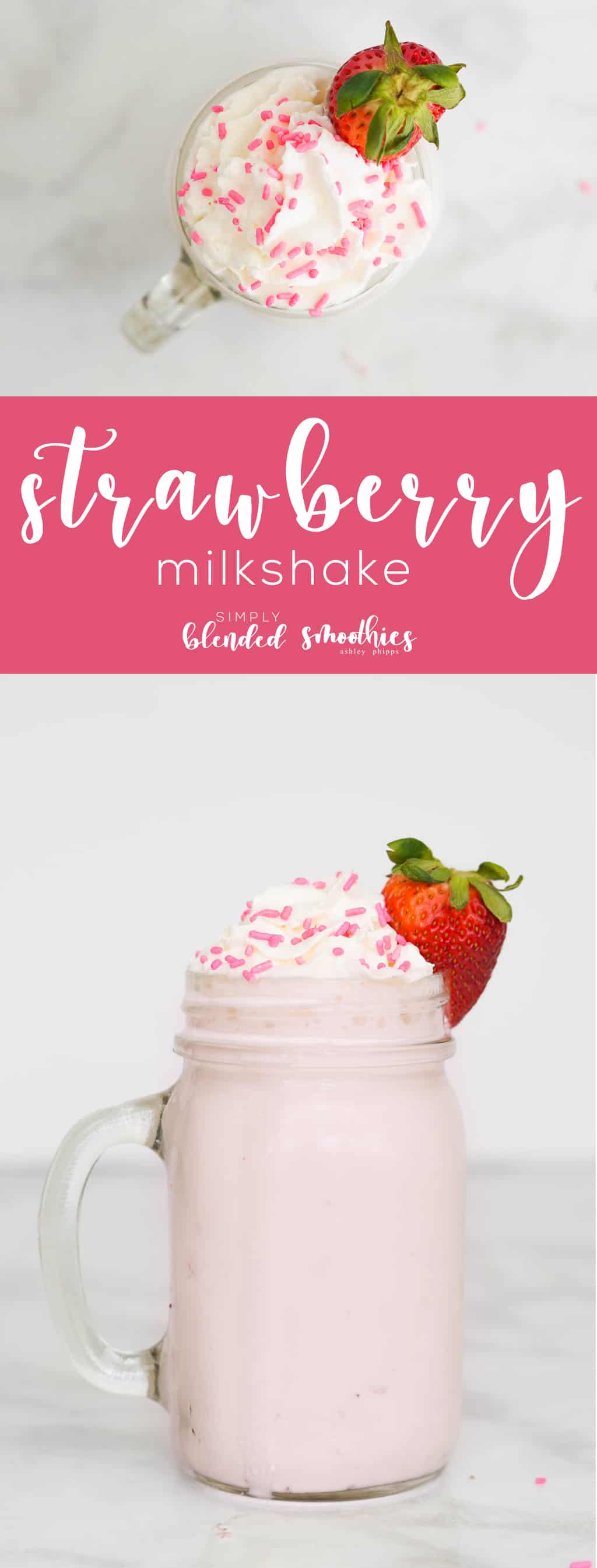 Easy Strawberry Milkshake - Food with Feeling