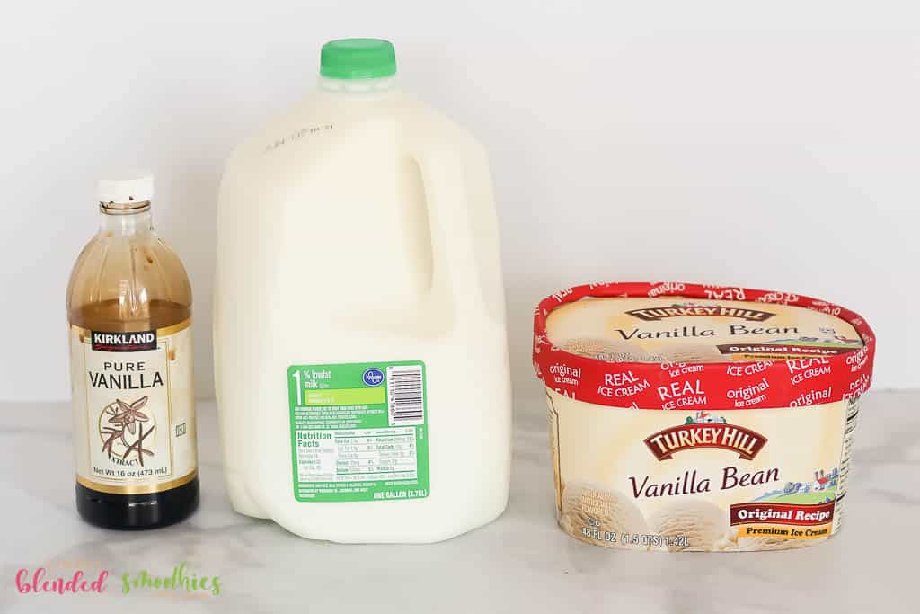 Vanilla Milkshake Ingredients