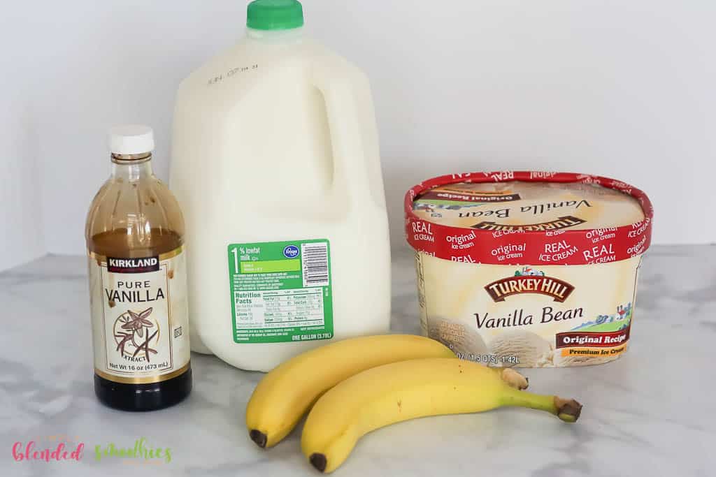 Banana Milkshake Ingredients