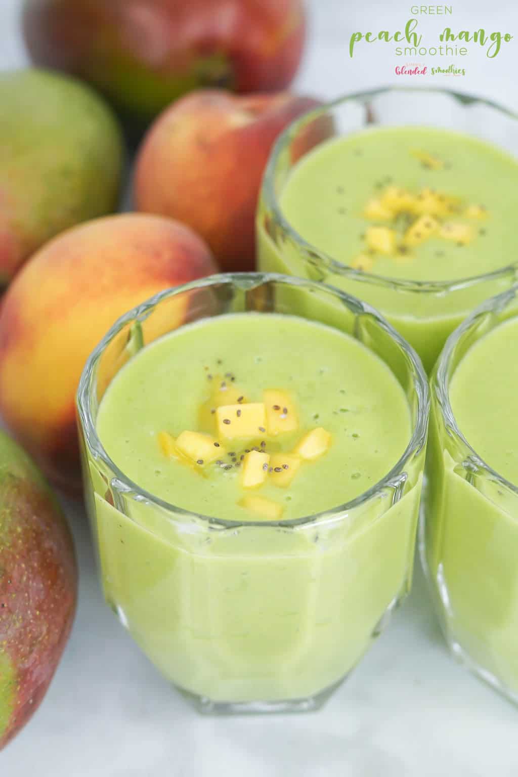 Einfaches und leckeres Grüner Pfirsich Mango Smoothie Rezept