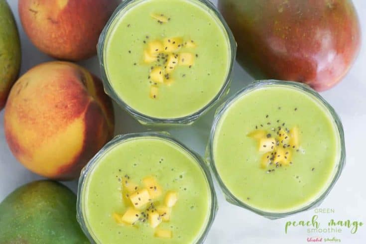Green Peach Mango Smoothie | Delicious Green Smoothie Recipes | 6 | Green Smoothie Recipes