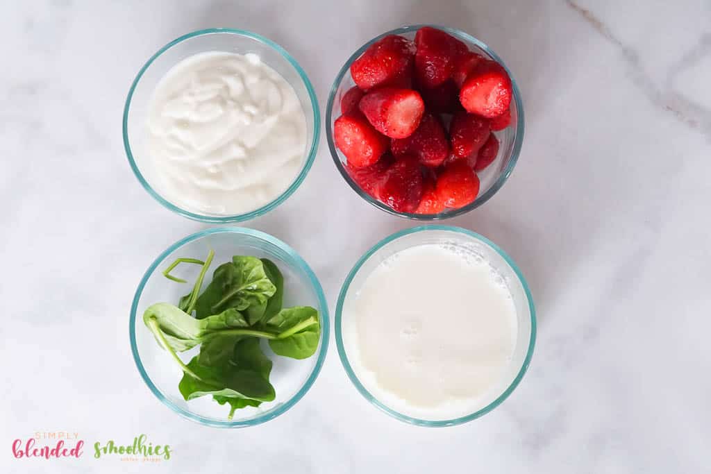 Strawberry Spinach Smoothie Ingredients