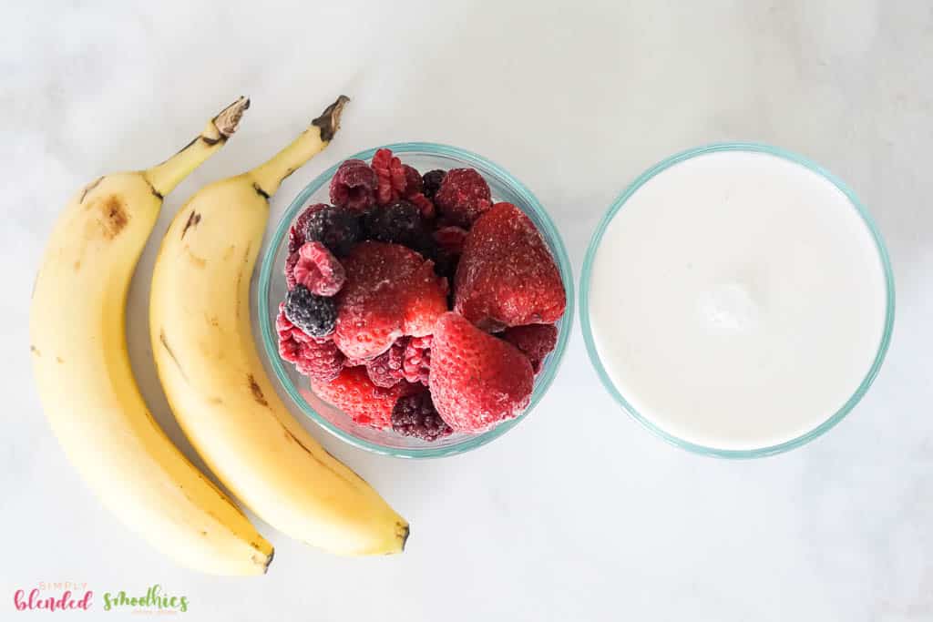 Banana Berry Smoothie Ingredients