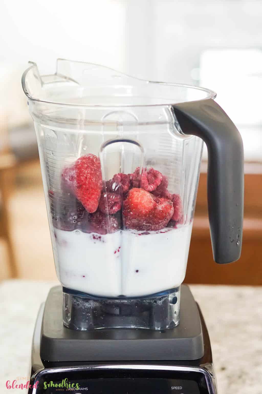 Banana Berry Smoothie Recipe Ingredients In Blender