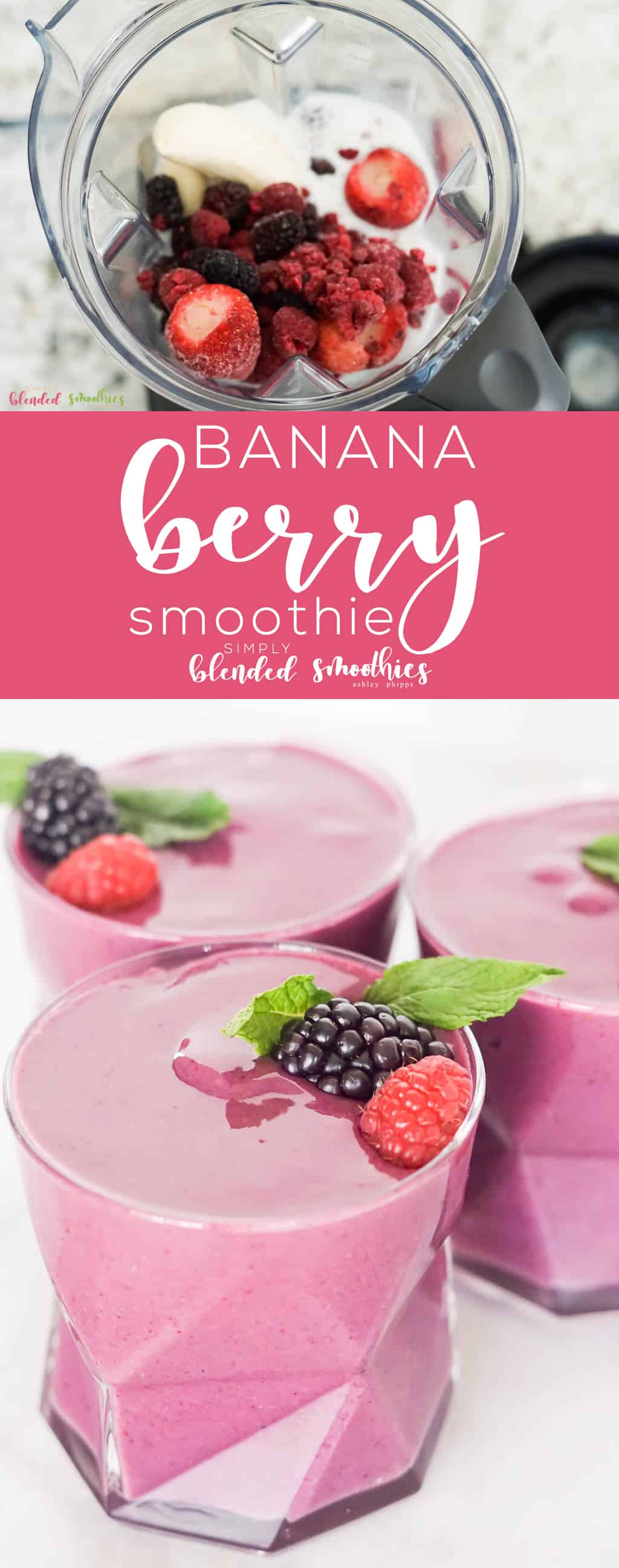 Banana Berry Smoothie - So Yummy