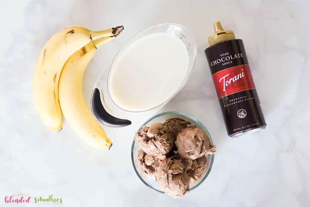 Chocolate Banana Milkshake Ingredients