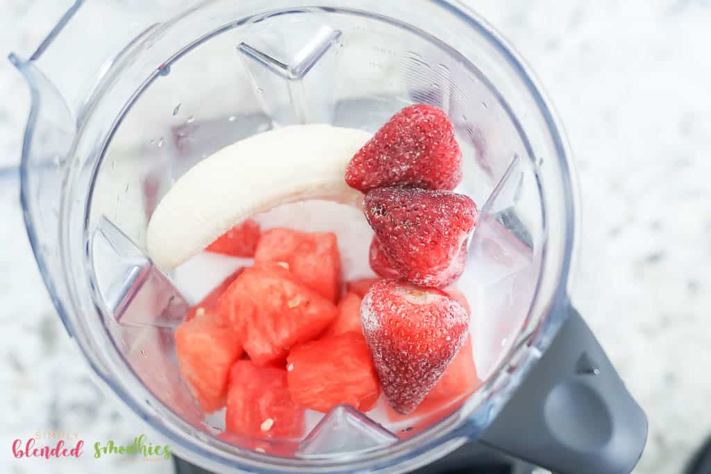 Healthy Watermelon Smoothie Ingredients In Blender