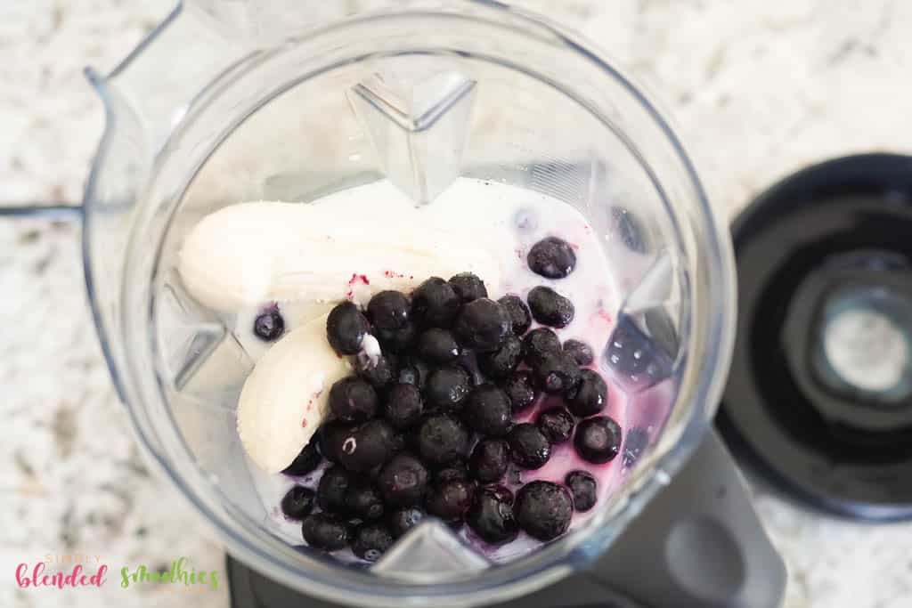 Blueberry Banana Smoothie Ingredients In Blender
