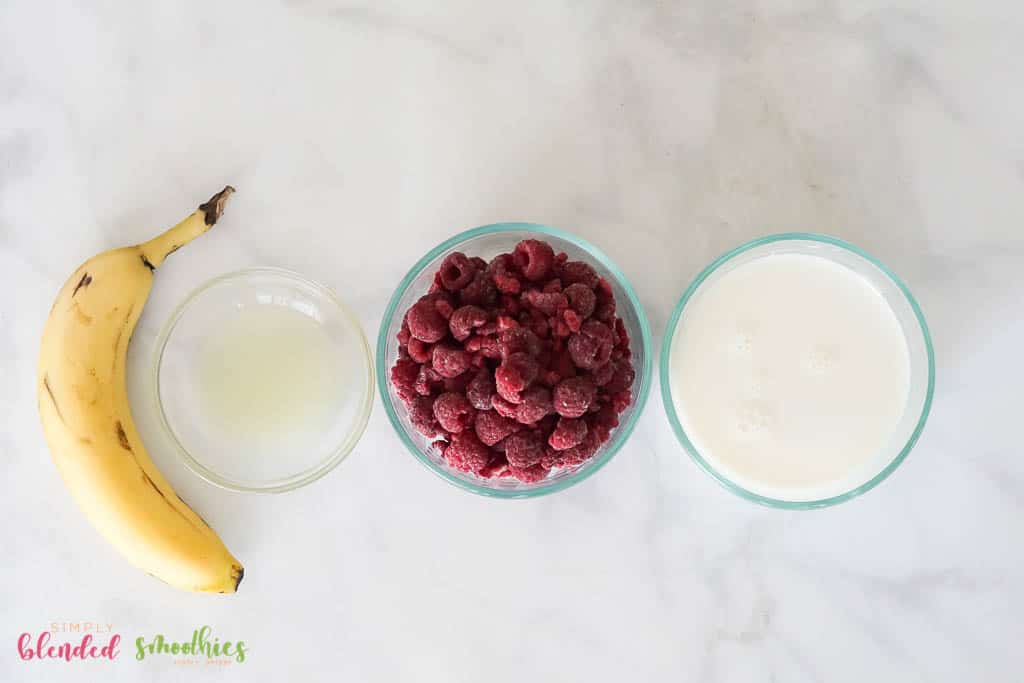 Raspberry Smoothie Ingredients