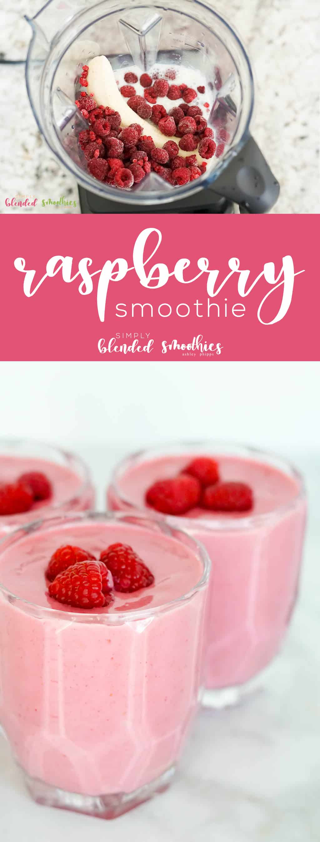 This Raspberry Smoothie Recipe Is A Delicious And Refreshing Smoothie Perfect For Breakfast Brunch An Afternoon Snack Or Even As A Healthy Dessert