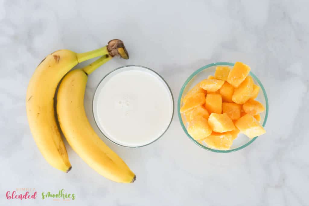 3 Ingredient Needed For A Mango Banana Smoothie