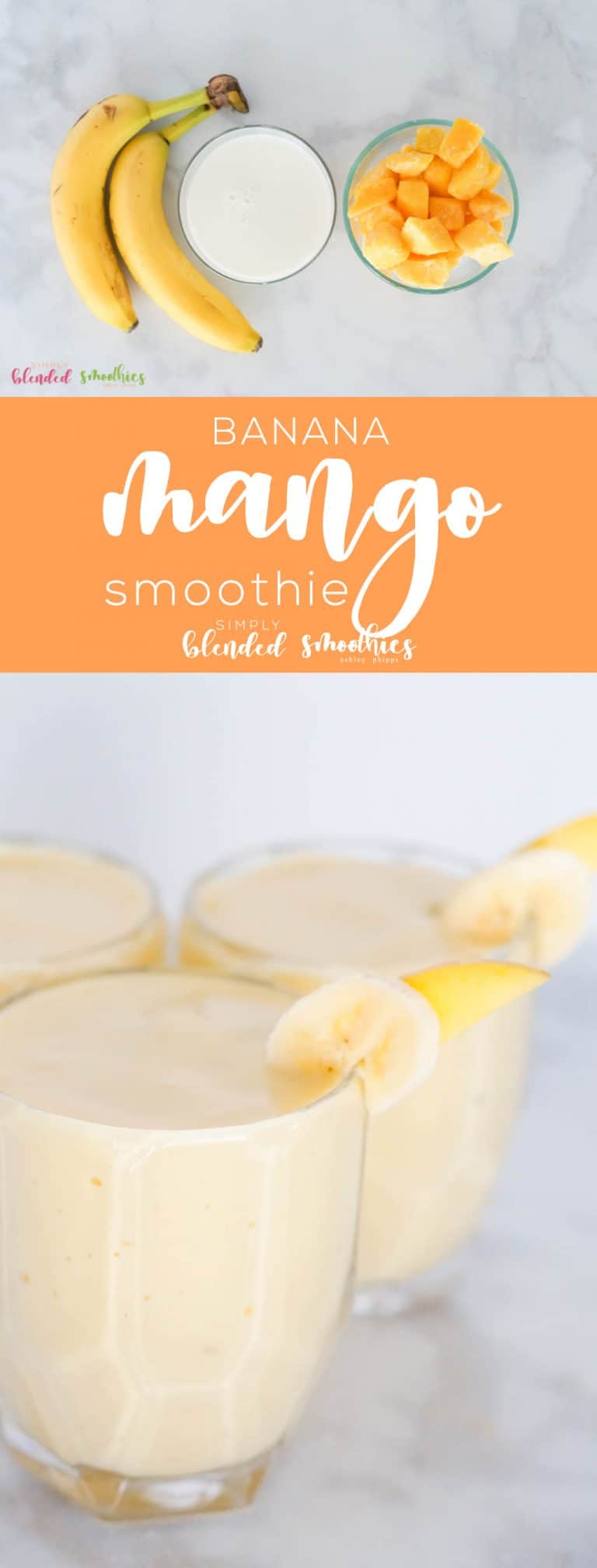 Mango Banana Smoothie Simply Blended Smoothies