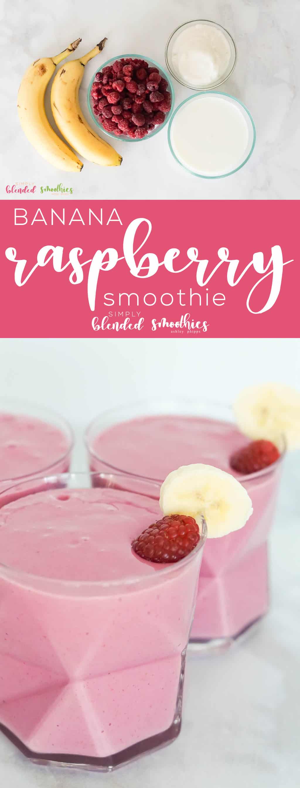 This Raspberry Banana Smoothie Is The Perfect Combination Of Sweet And Tart For A Delicious And Healthy Smoothie