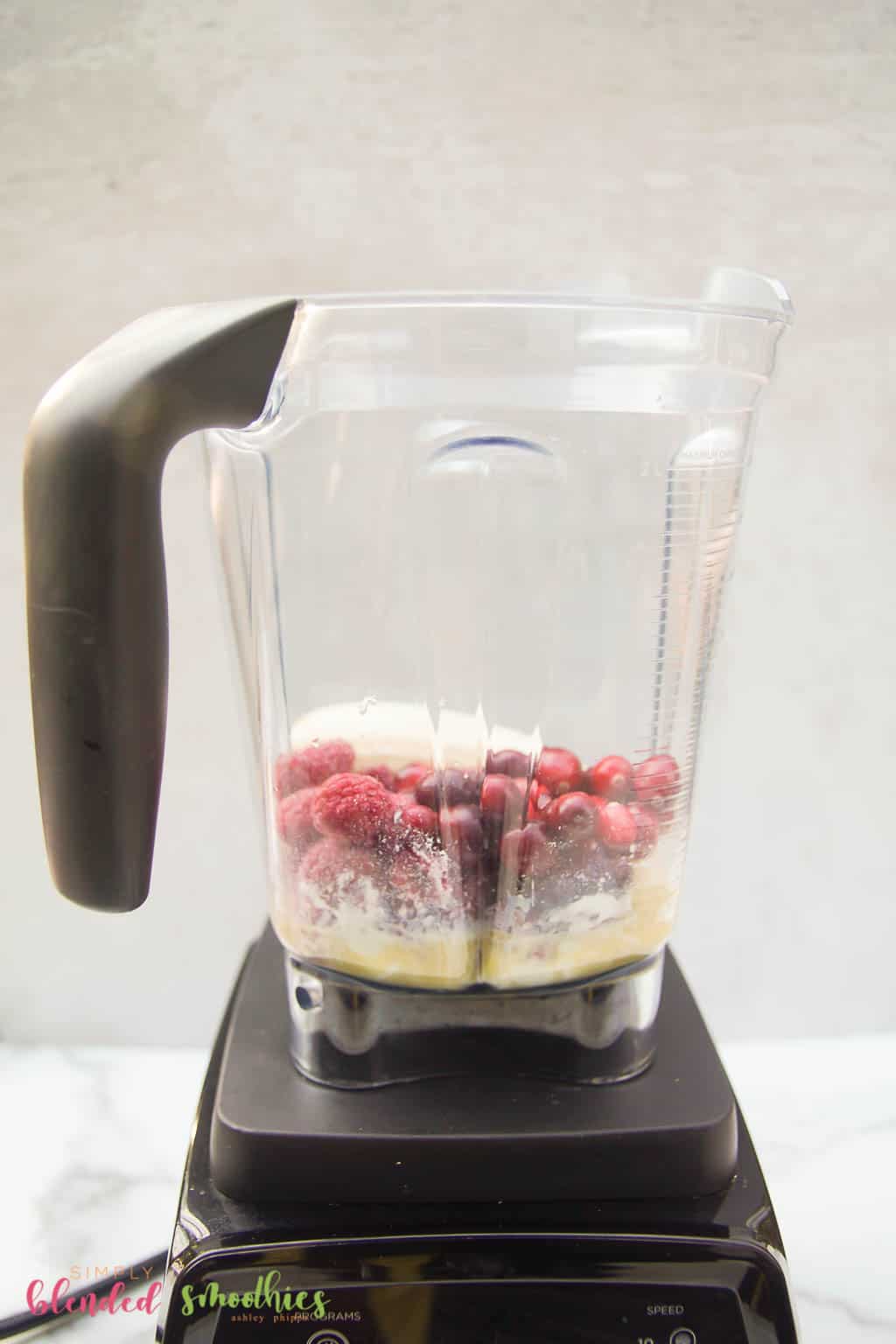 Cranberry Smoothie Ingredients In A Blender