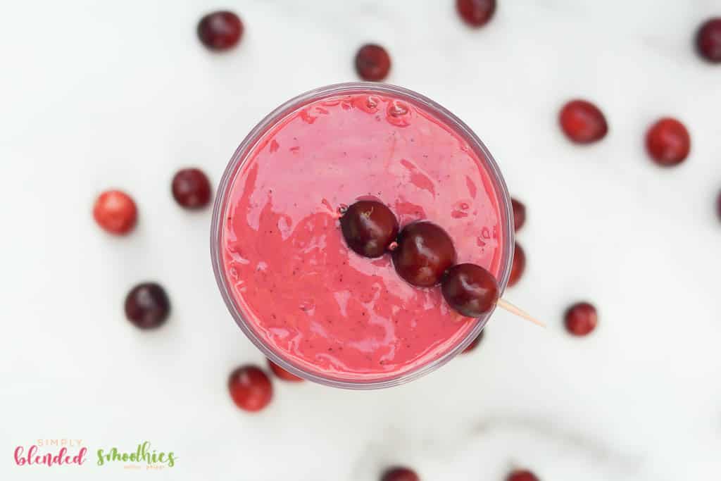 Cranberry Smoothie Photo From The Top Down The Cranberry Garnish