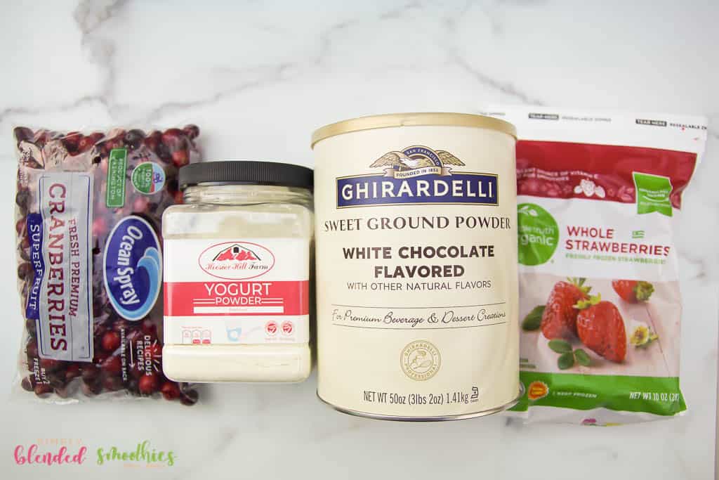 Ingredients To Make A Cranberry Truffle Smoothie