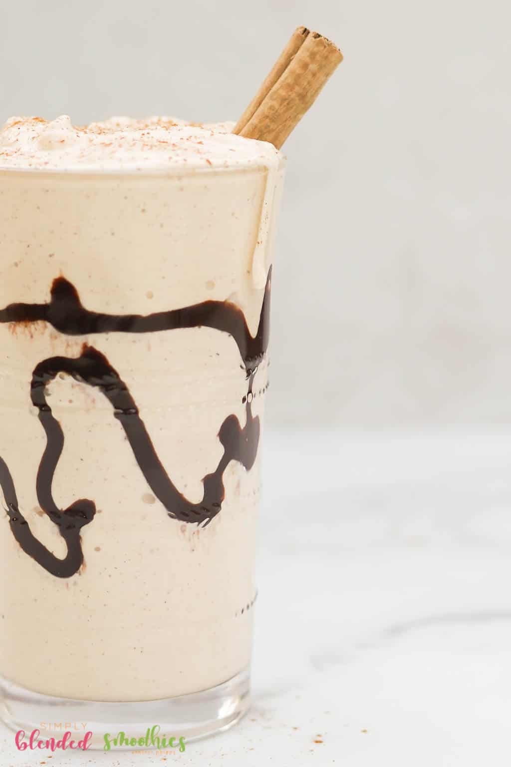 Cinnamon Topped Eggnog Holiday Milkshake