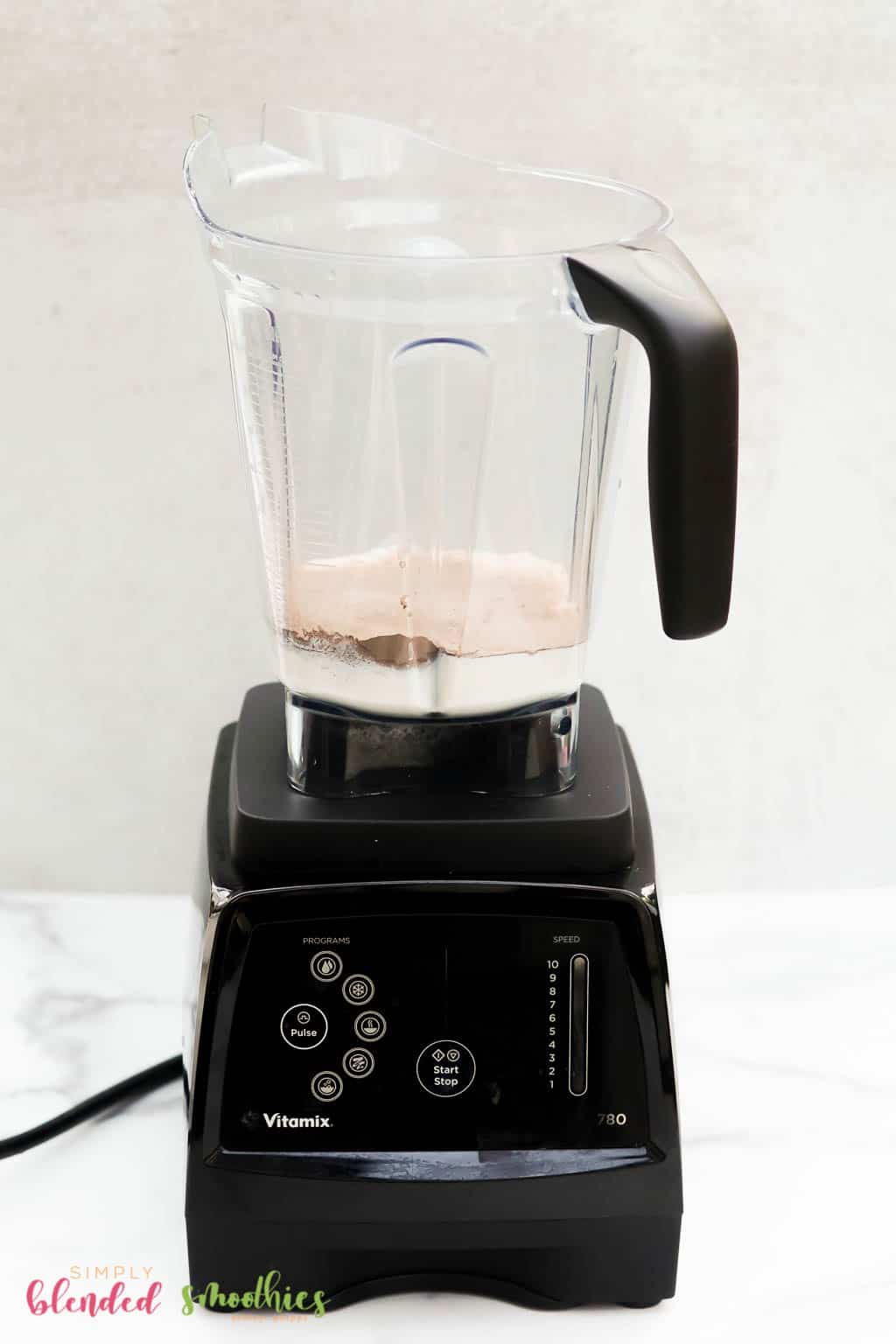 Ingredients For Frozen Hot Cocoa In A Blender