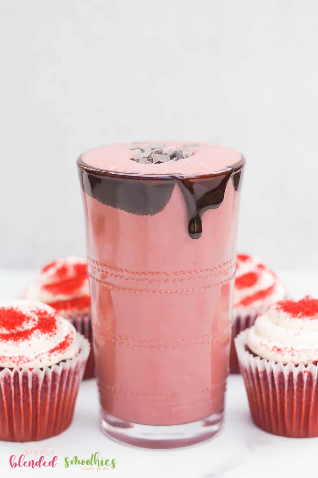 Red Velvet Milkshake With Red Velvet Cupcakes