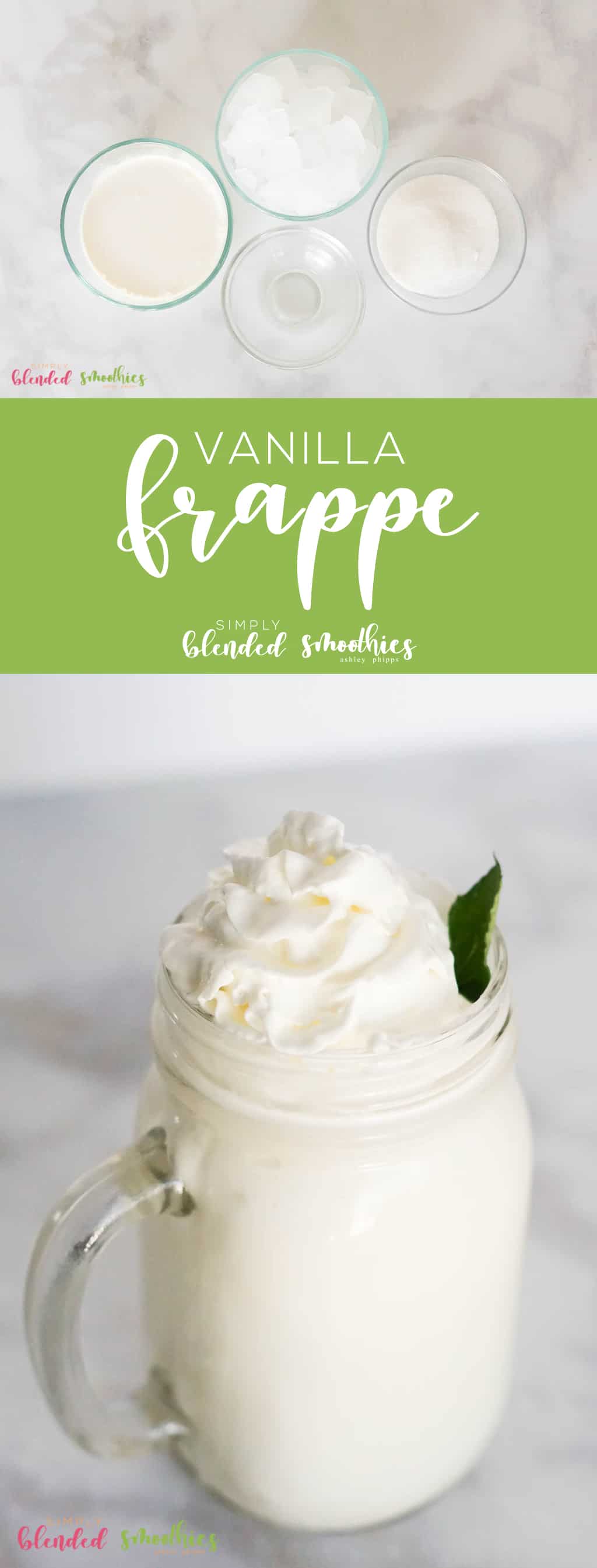 This Easy-To-Make Vanilla Frappe Recipe Is Equally As Delicious As Coffee Shop Drinks But Made With All-Natural Ingredients And Much More Affordable