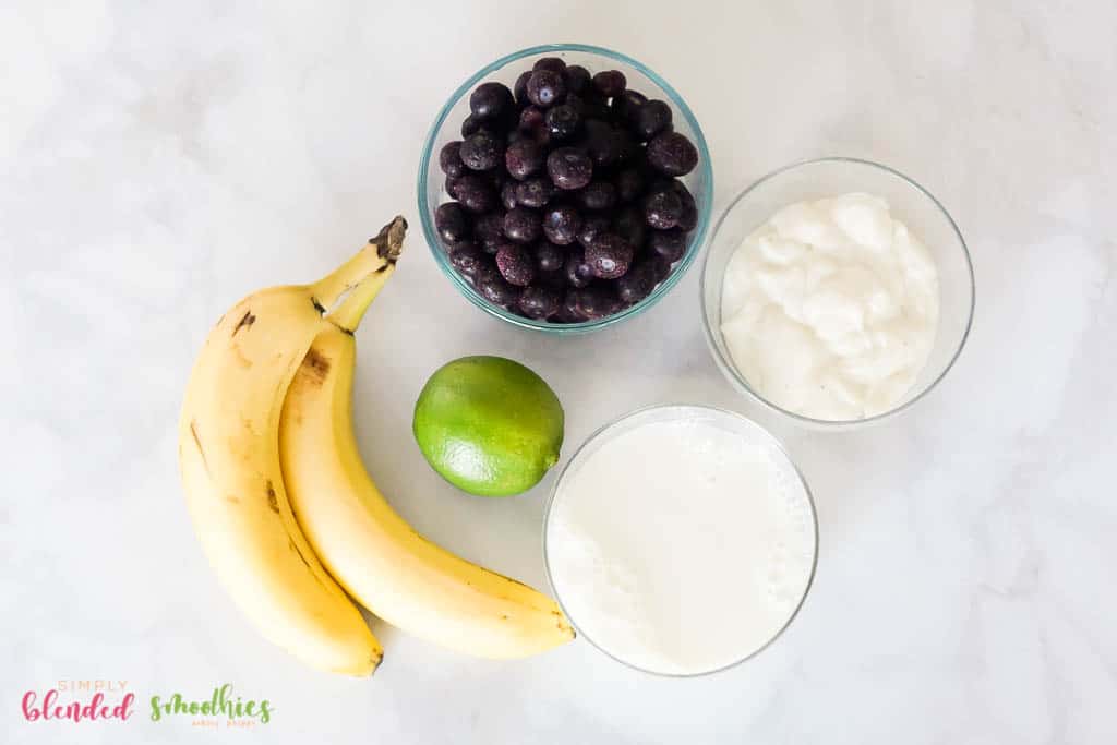 Ingredients For Healthy Blueberry Smoothie