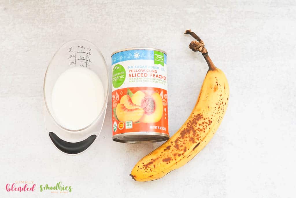 Ingredients For Peach Banana Smoothie