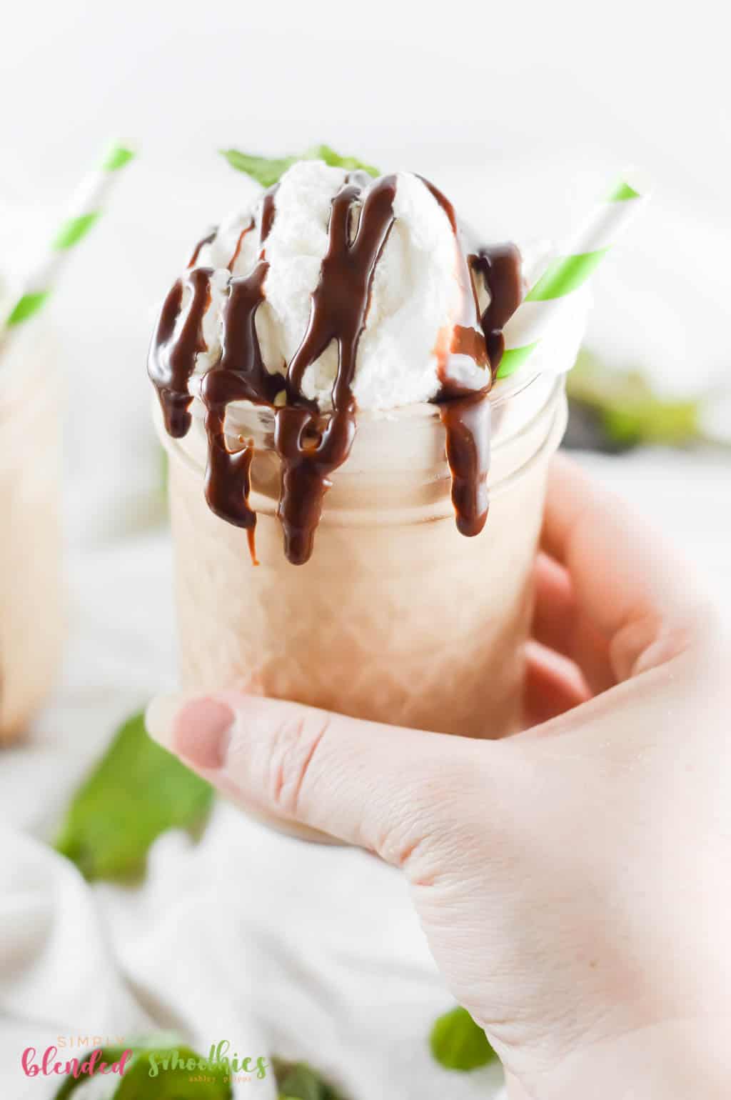 Mocha Frappe With Chocolate Drizzle