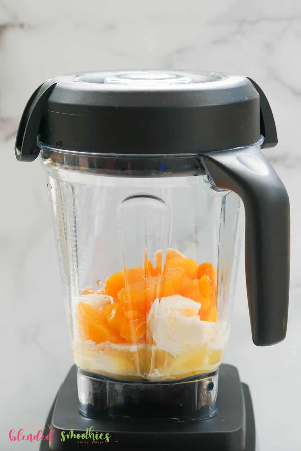 How To Make A Peach Milkshake With Ingredients In A Blender
