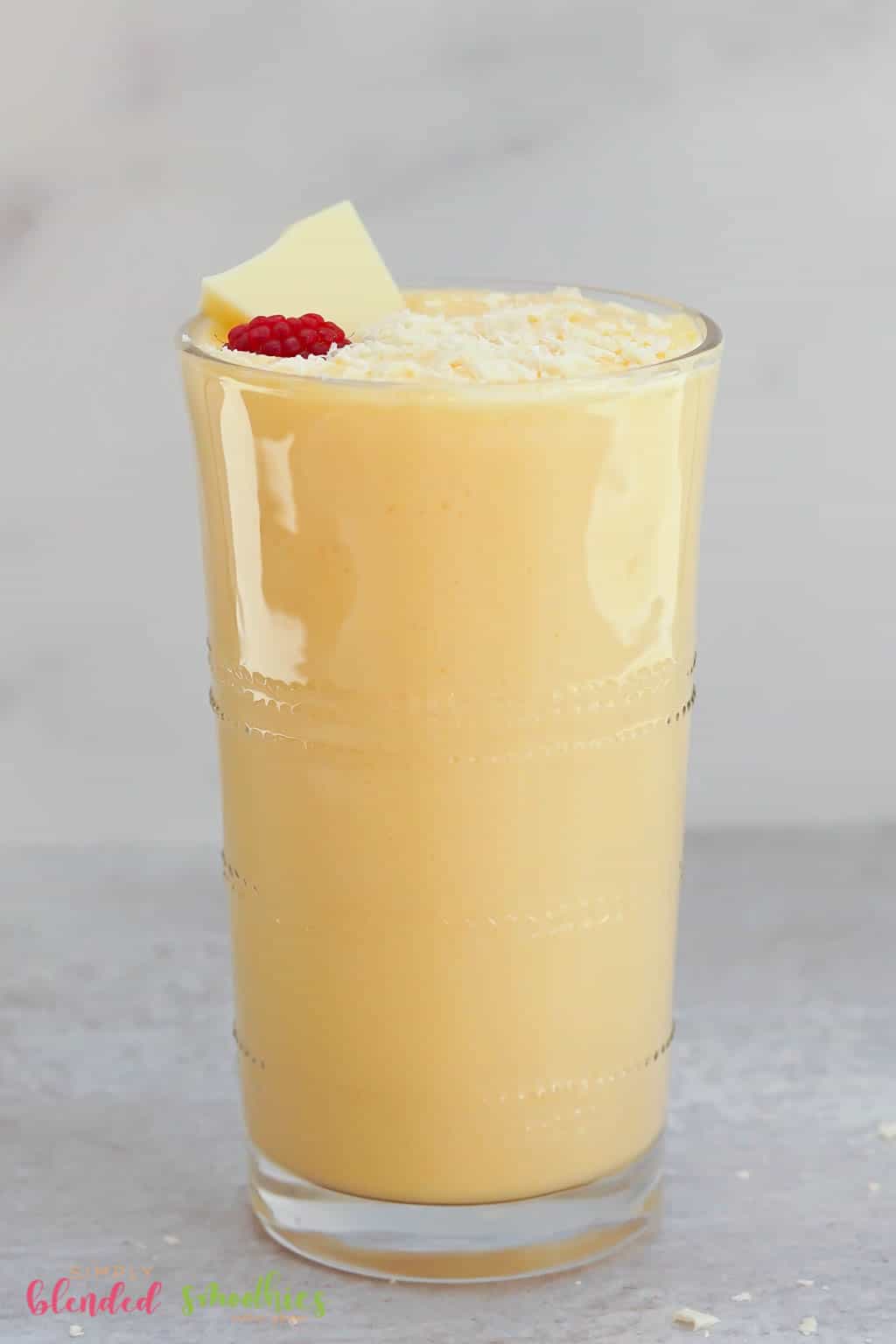 Peach Milkshake With White Chocolate