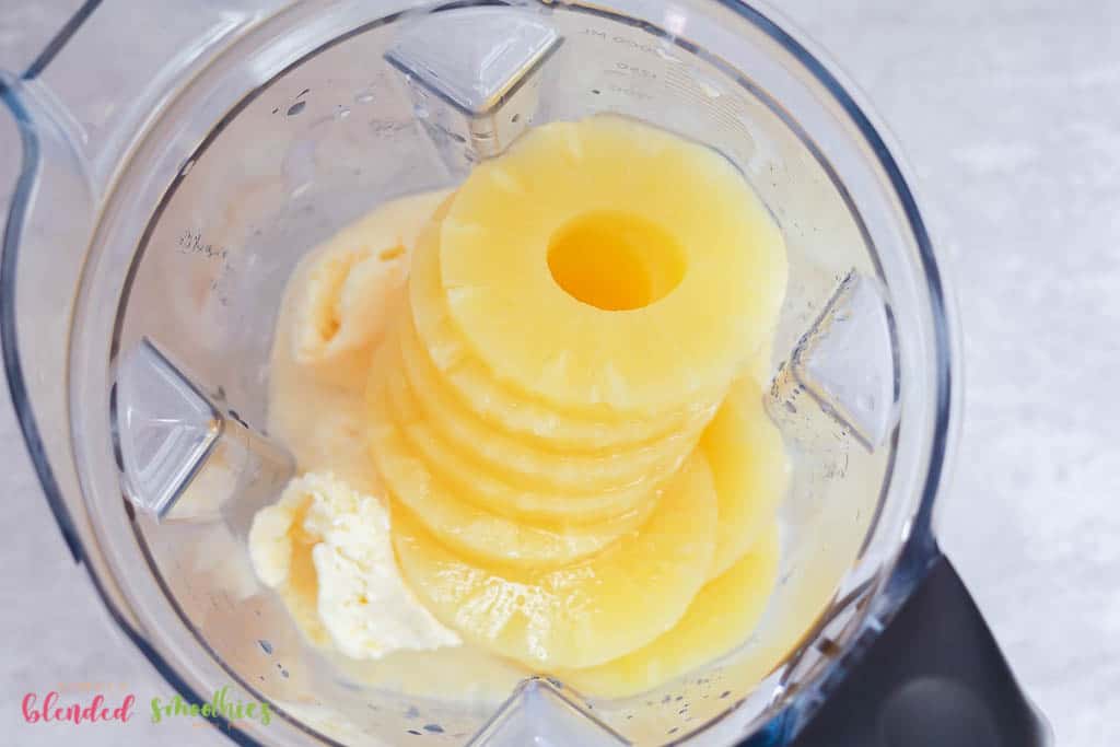 Ice Cream And Pineapple In A Blender