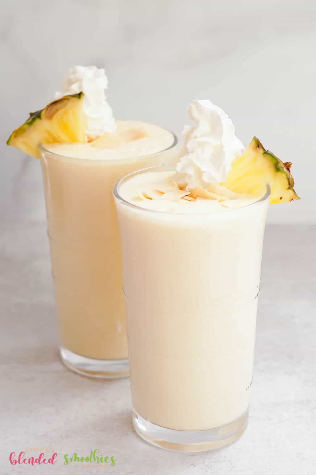 milkshake made with pineapple