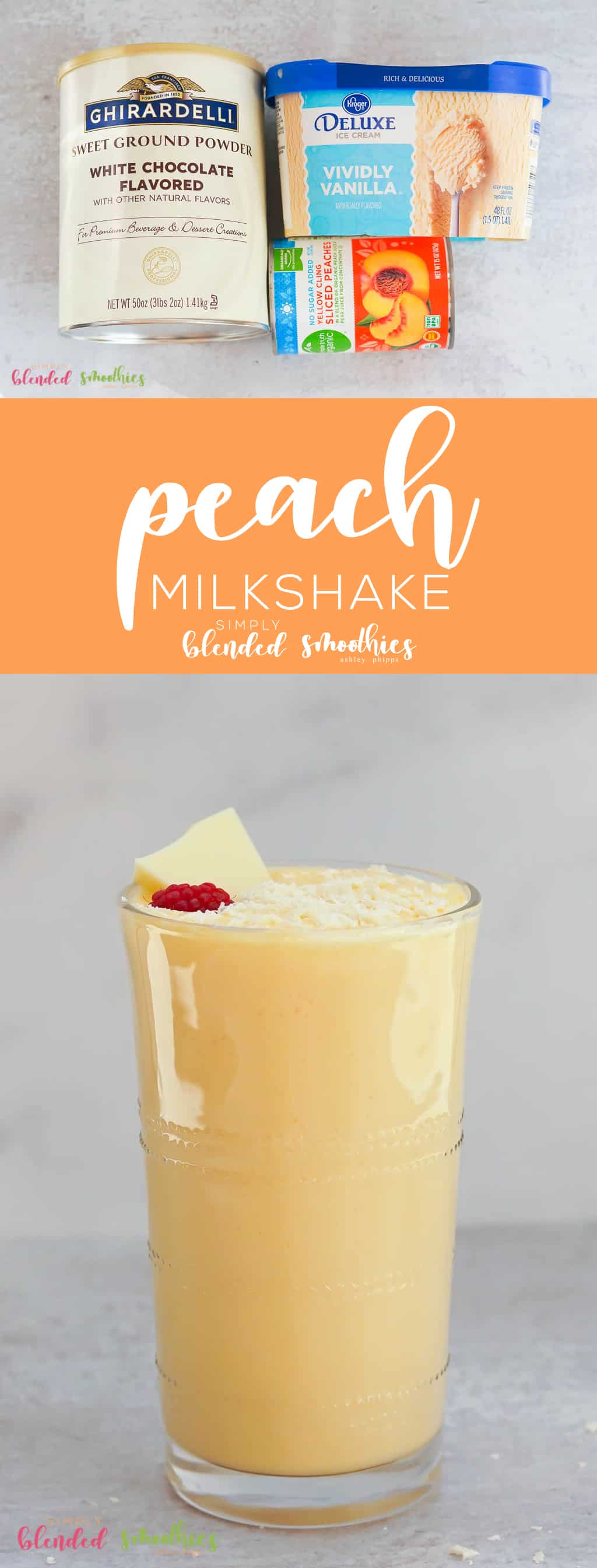 This Peach Milkshake Is A Deliciously Sweet Treat That Rivals A Chick-Fil-A Peach Milkshake Because The Secret Ingredient Makes This Irresistibly Delicious