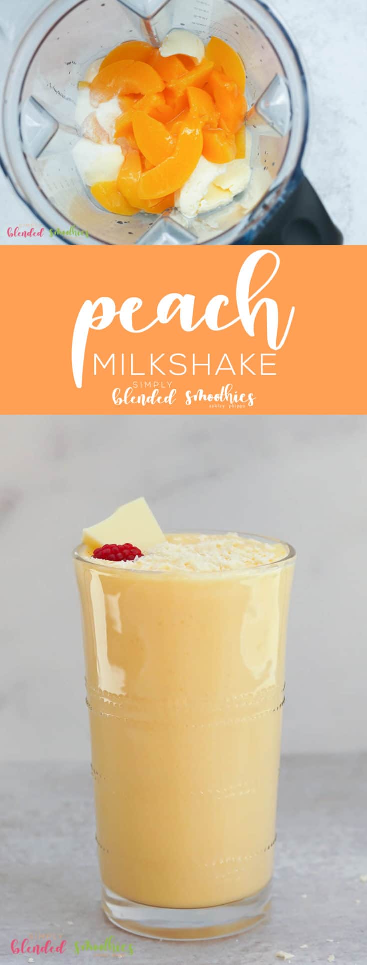 Peach Milkshake Simply Blended Smoothies