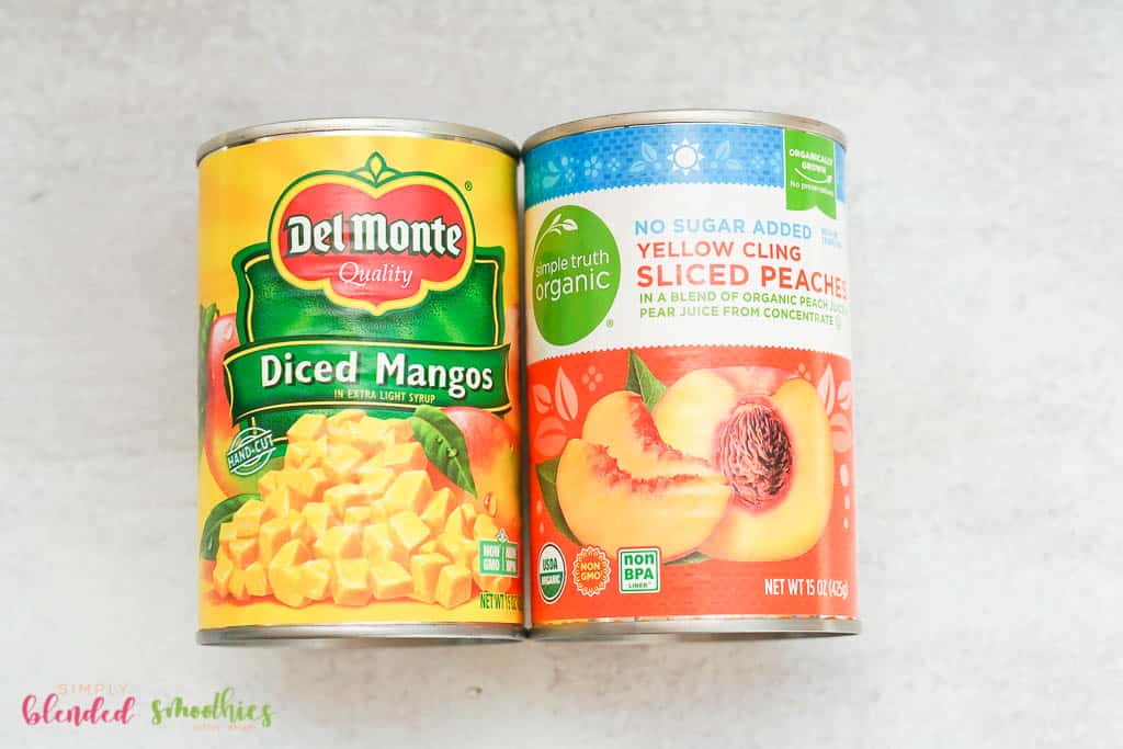 Canned Mangos And Canned Peaches