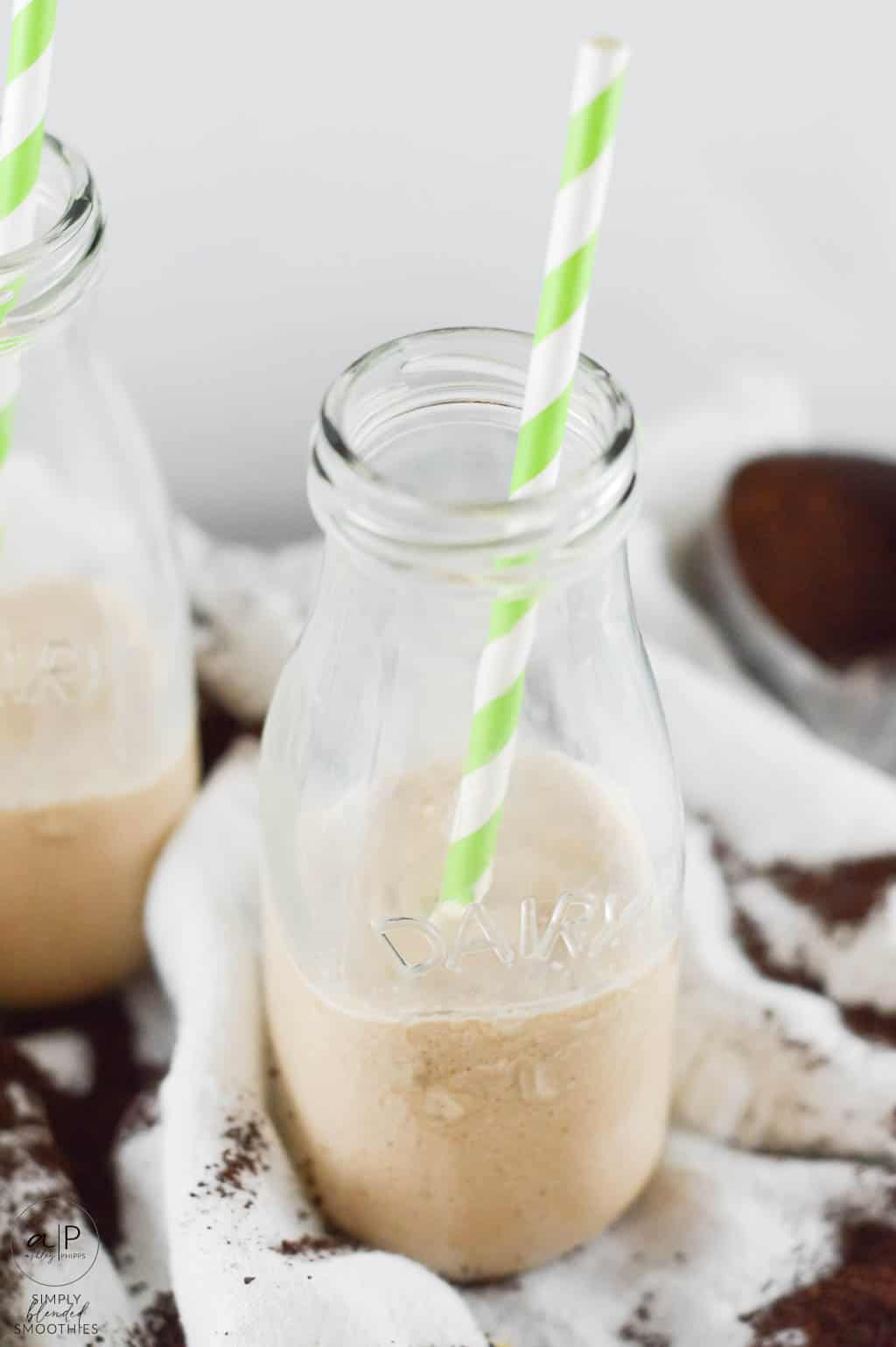 Delicious Smoothie Made With Coffee In Glass